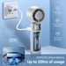 Faltbarer Handventilator mit 199 Geschwindigkeiten – LED, 20 Stunden, per USB wiederaufladbar_voghion.com