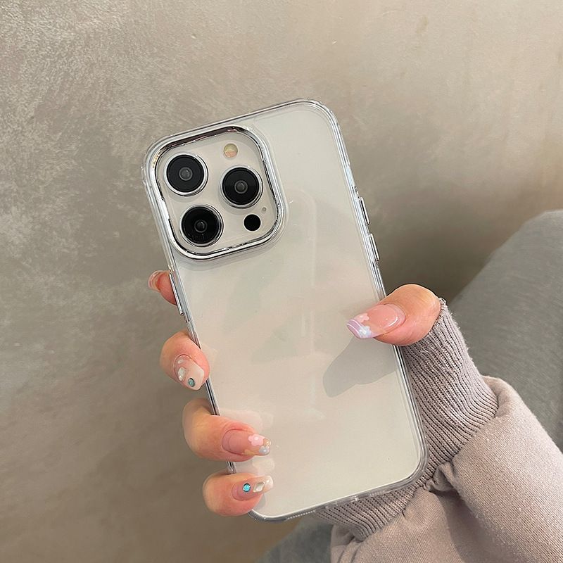 NeoGear Compatible With IPhone 17 Pro Max Silver Photo Frame 13 Mini Electroplated 16 Simple 14 Plus Phone 15 Protective Case_voghion.com