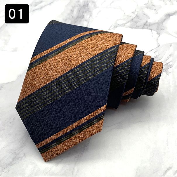 Nuovo abbigliamento formale da uomo alla moda a righe, casual da lavoro, moda britannica, cravatta diagonale a contrasto fatta a mano, 8 cm di larghezza_voghion.com