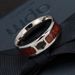 Men's Jewelry Half circle wood grain ring jewelry_voghion.com
