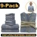 Coral Fleece Towel Bath Towel Square Towel Bathrobe Nine Piece Set Hotel Home Water Absorbent Soft And Easy To Dry_voghion.com