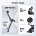 NEEWER Clamp 3/8" Thread and 9.8 inches/25cm Adjustable Magic Arm with 1/4" Screws for Flash/LED Light/Microphone_voghion.com