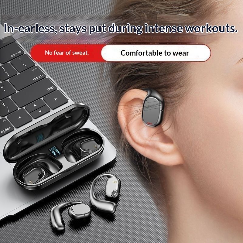 Bluetooth Compatible And Android, New Wireless Ear-hook Bone Conduction Sports Earphones With Long Battery Life_voghion.com