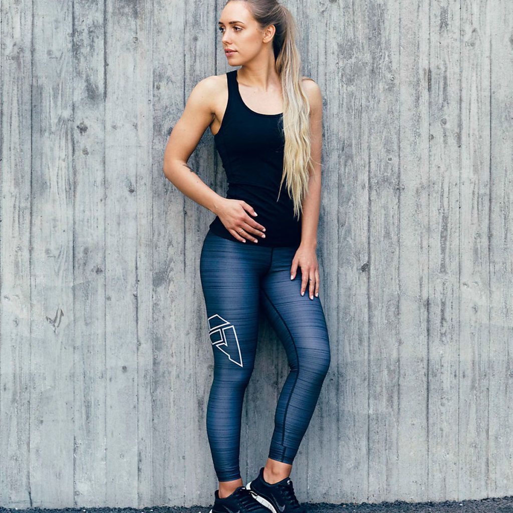 Nuovi leggings elastici a vita alta con stampa geometrica digitale 2022_voghion.com