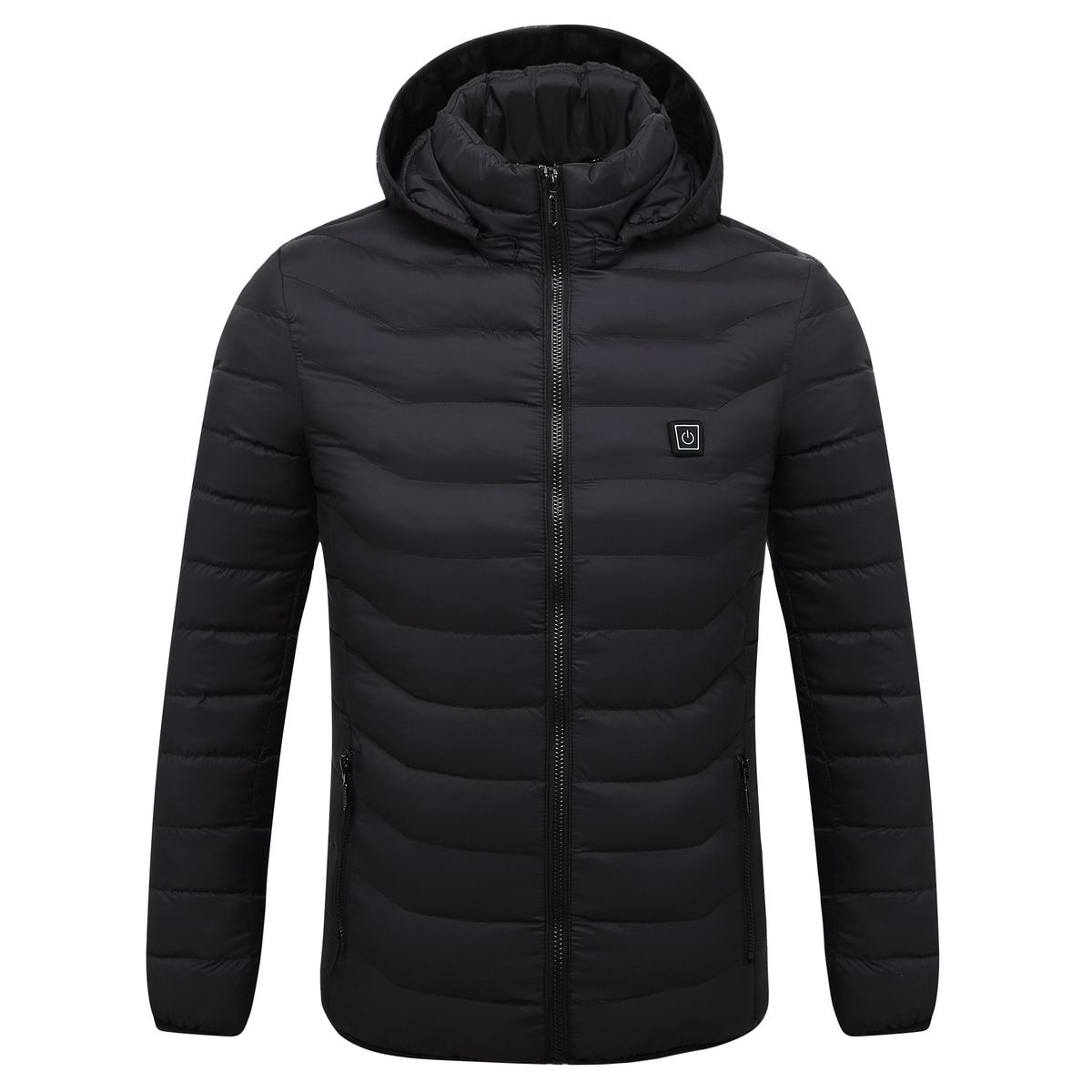 Men's smart heating cotton-padded jacket charging heating cotton-padded jacket eight area heating electric USB warm coat_voghion.com
