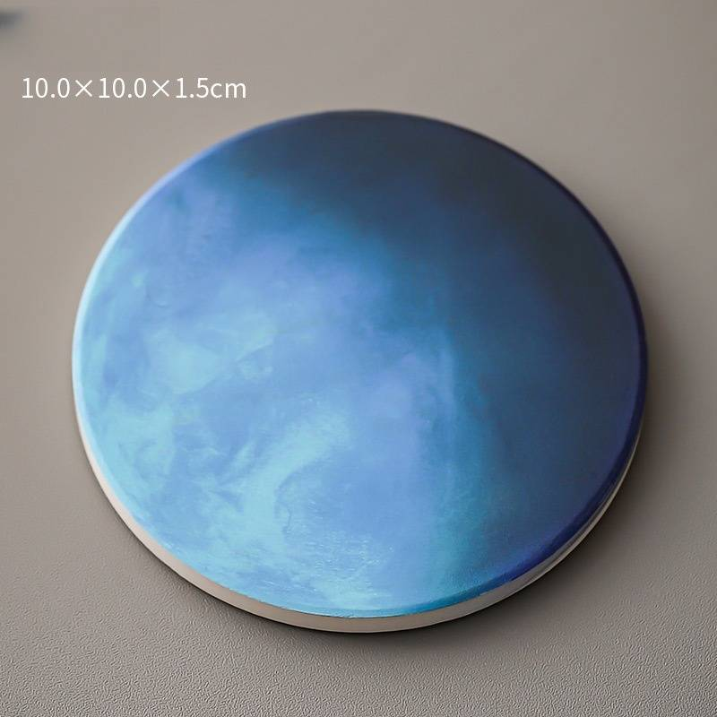 Ceramic Coasters Set - Absorbent Square & Round Printed Drink Coasters With Christmas Tree Ornament, Decorative Tableware For Home & Party (6-Pack)​​_voghion.com