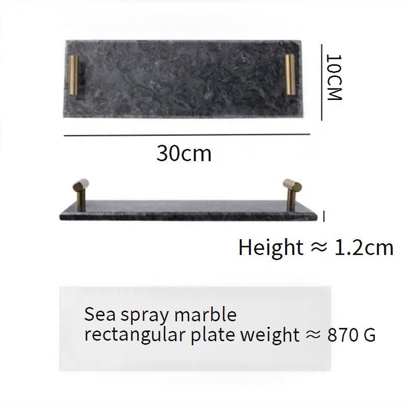 Nordic Style Light Luxury Marble Tray Dessert Flat Plate Jewelry Storage Tray Bathroom Storage Home Decoration Ornaments_voghion.com