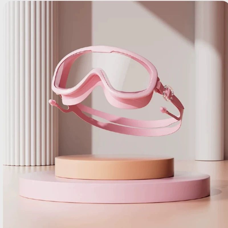 Simglasögon för barn och vuxna, imfria simglasögon för män och kvinnor, stora bågar och öronproppspåse i ett stycke_voghion.com