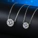 S925 sterling silver pendant 1 carat moissanite necklace women's fashion classic round bag snowflake silver pendant clavicle chain_voghion.com