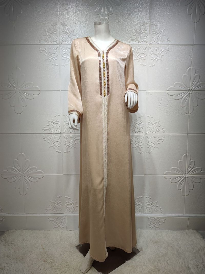 Muslimische Kleidung für Damen, modische Abaya für Damen, Abaya, heißes Diamantkleid, Abaya in großer Größe_voghion.com