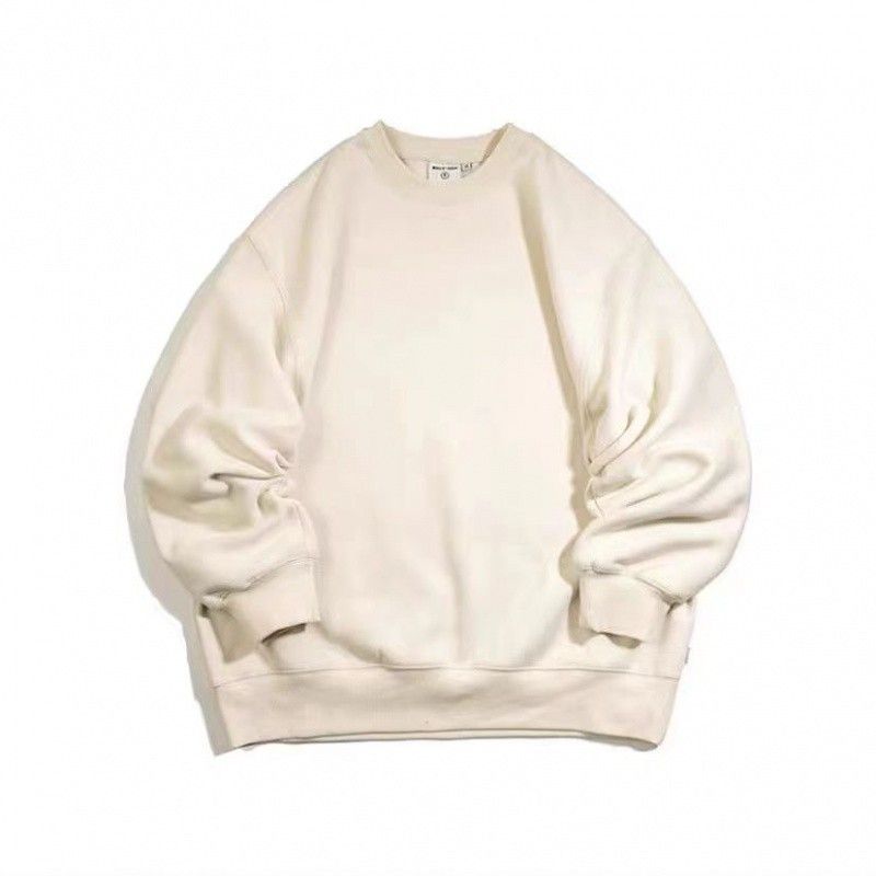 Felpa con cappuccio girocollo tinta unita basica per uomo, primavera e autunno, modello alla moda, a maniche lunghe, ampia e con cappuccio_voghion.com
