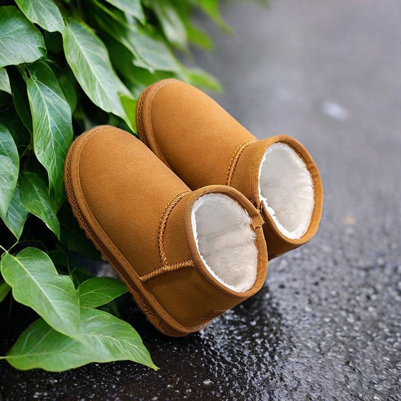 Buty dziecięce, wodoodporne, dziewczęce pluszowe, grube antypoślizgowe, śnieżne, zimowe, chłopięce, 2024, nowe buty, buty bawełniane_voghion.com