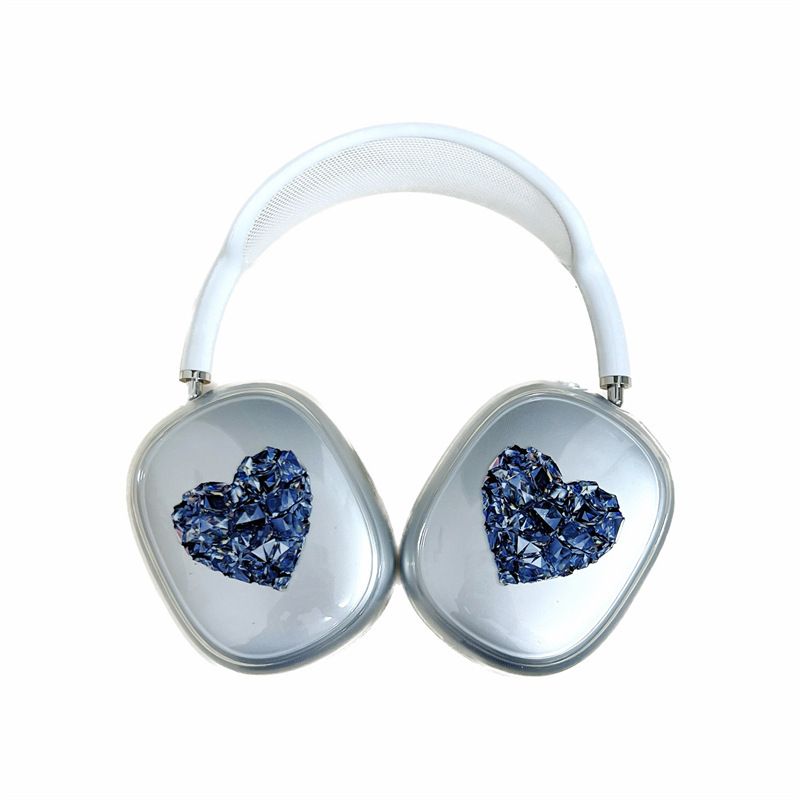 Blue Gem Love para Airpods Max Fone de ouvido Fone de ouvido Bluetooth TPU Capa de fone de ouvido_voghion.com
