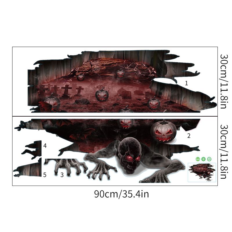 Chuanhao New Floor Stickers Mall Bar Party Halloween Gathering Decoration_voghion.com