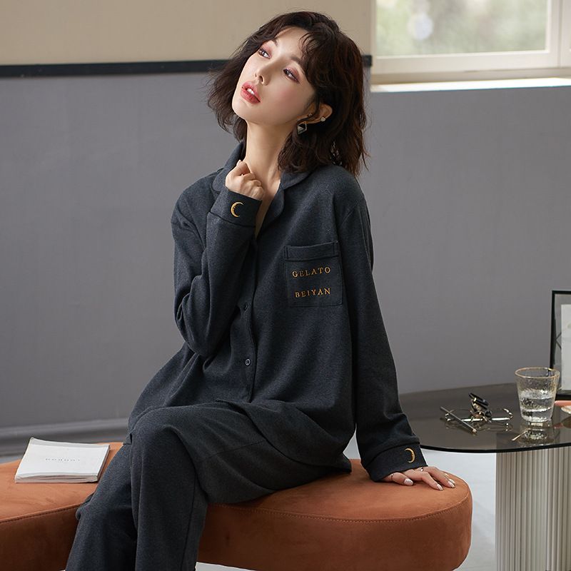 Autumn winter new women's cardigans, pajamas, cotton casual loose long sleeves, plus size, spring and autumn fashionable_voghion.com