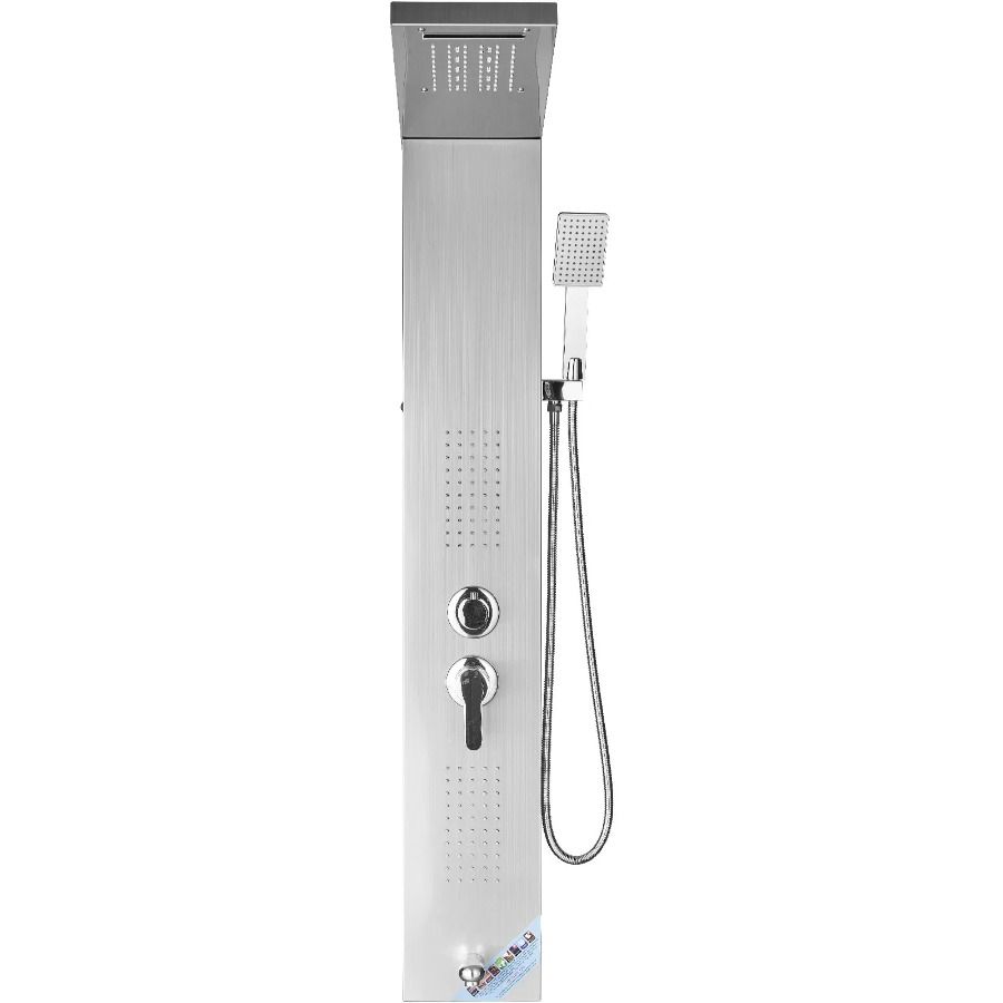 System 5 Panel Handheld Body Massage Jets Wi Panel Shower Shower Tub Tower Shower Spout 2 Rainfall Modes LED Waterfall Shower_voghion.com