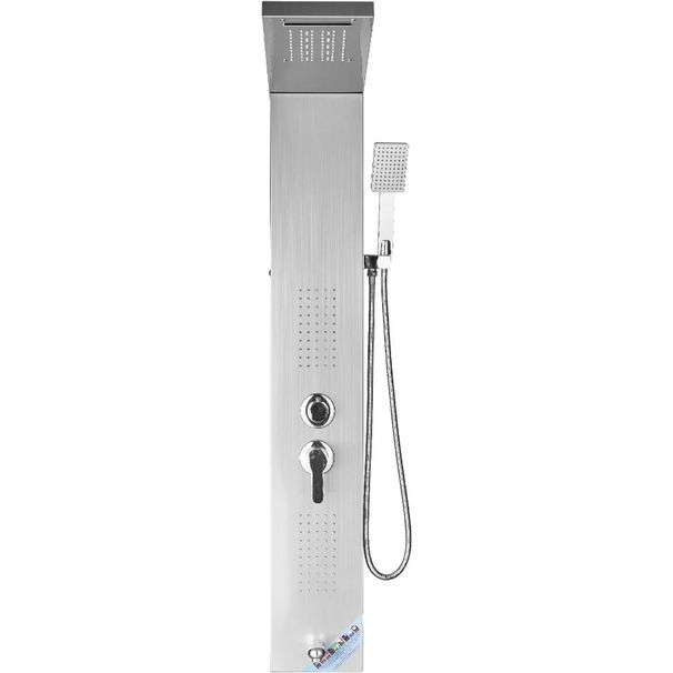 System 5 Panel Handheld Body Massage Jets Wi Panel Shower Shower Tub Tower Shower Spout 2 Rainfall Modes LED Waterfall Shower_voghion.com