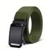 Cross-Border One-Piece Dropshipping No-Tooth Automatic Buckle Men's Casual Canvas Nylon Youth Military Training Belt_voghion.com