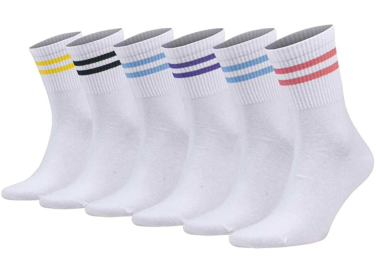 Athletic Sport Crew Running Socks Shoe Size 5 To 10 6 Pairs_voghion.com