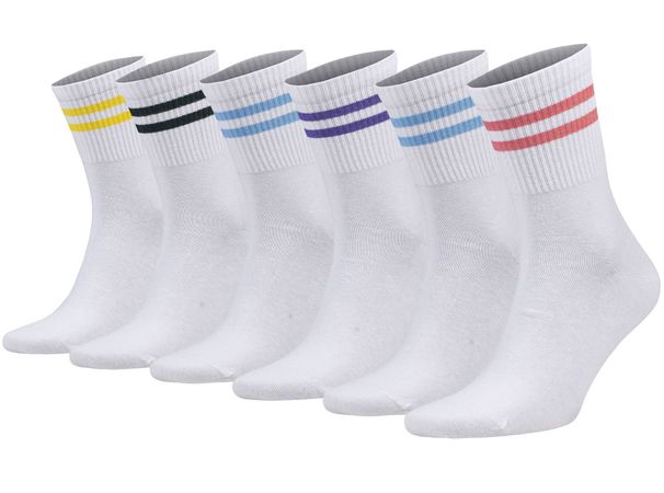 Athletic Sport Crew Running Socks Shoe Size 5 To 10 6 Pairs_voghion.com
