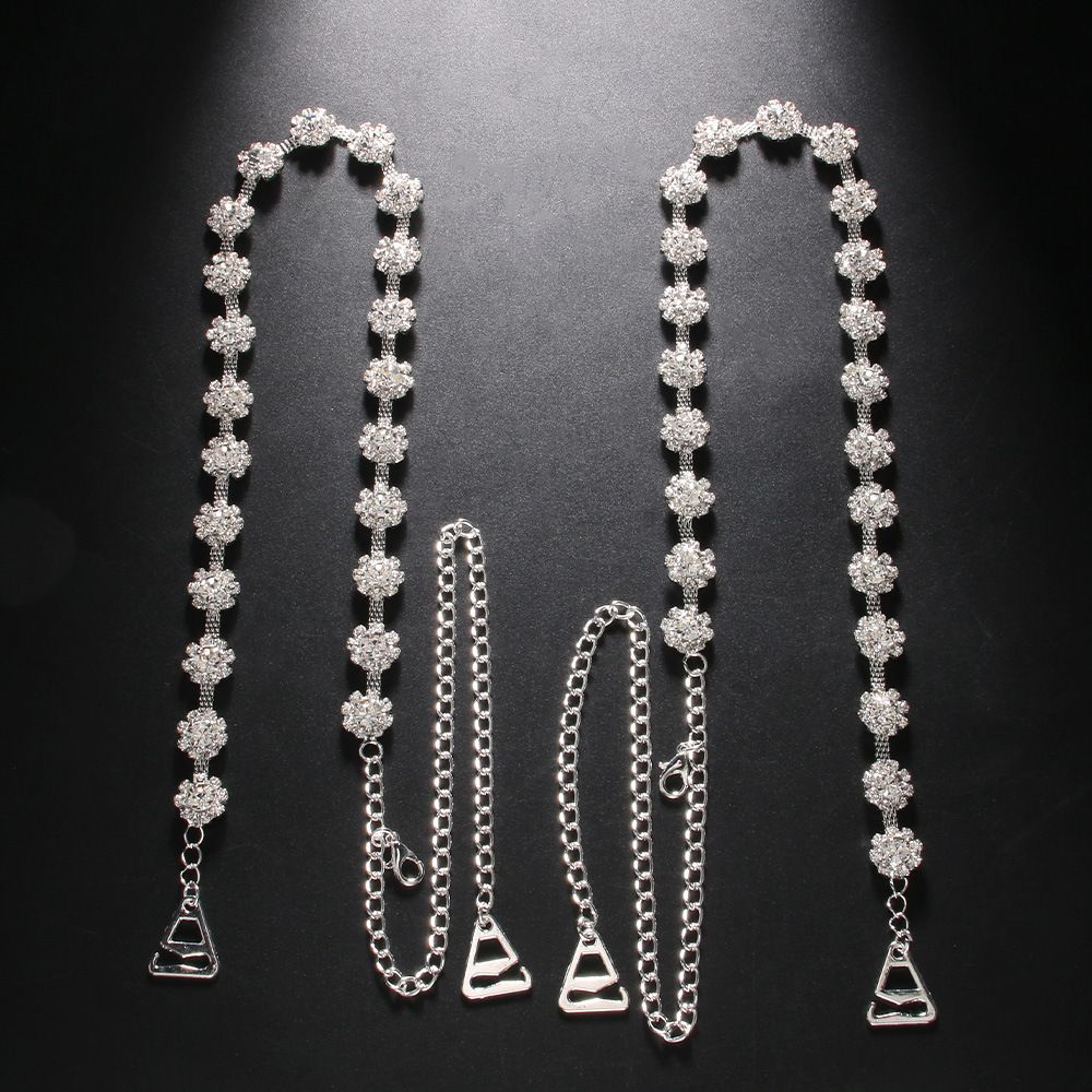 Gioielli da donna con strass, tendenza, catena a tracolla con fiore, super flash, diamanti, semplice, accessorio per abito da banchetto_voghion.com