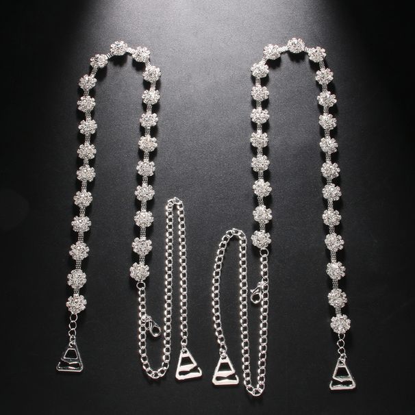 Gioielli da donna con strass, tendenza, catena a tracolla con fiore, super flash, diamanti, semplice, accessorio per abito da banchetto_voghion.com