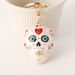New Mandala Skull Colorful Enamel Keychain Halloween Bag Day Of The Dead Pendant Small Gift_voghion.com
