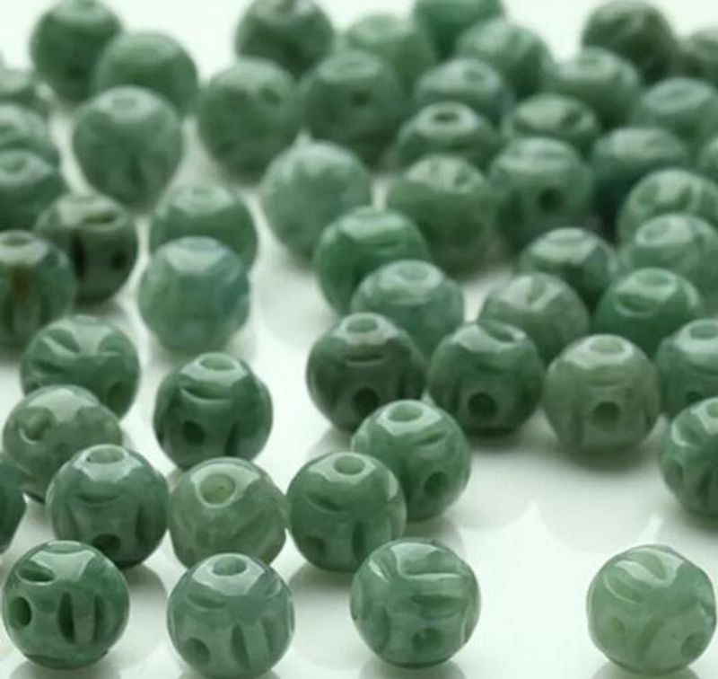 Βραχιόλι φυλαχτό porte-bonheur sculpté à la main en Jade naturel, _voghion.com