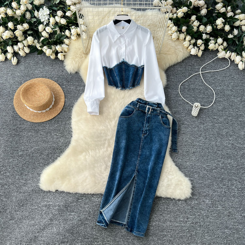 Leichter, reifer Damenbekleidungsstil, hochwertiges kurzärmliges Plissee-Oberteil mit Blumenmuster + legere Hose mit hoher Taille, zweiteiliger Anzug_voghion.com