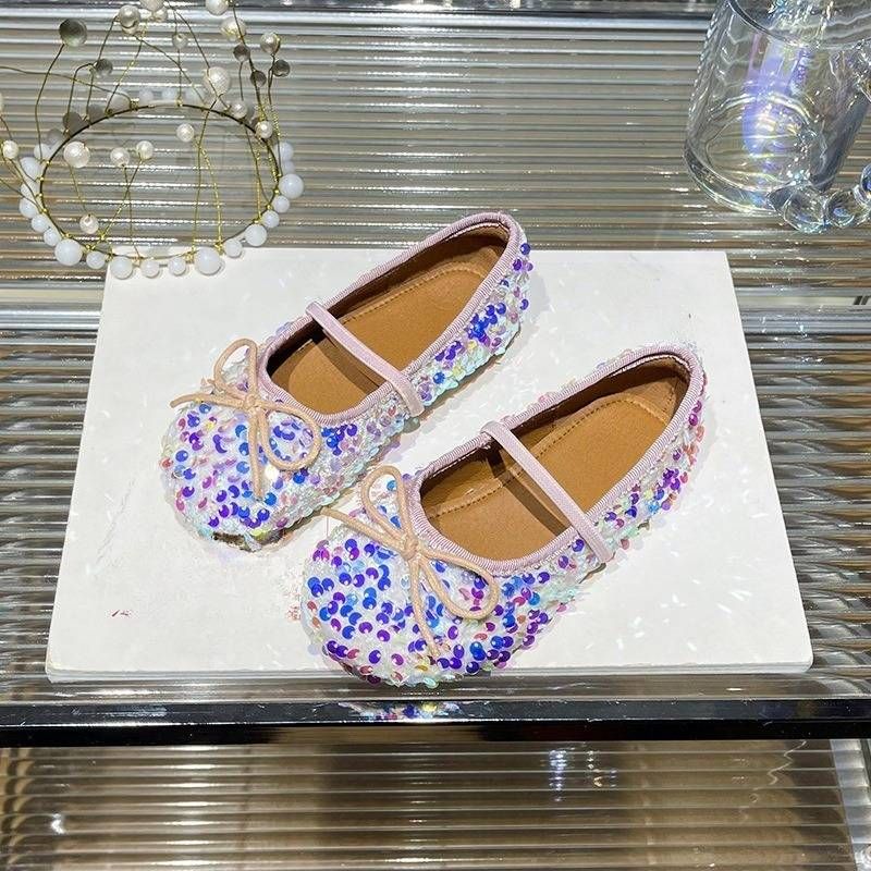 Children's Shoes Girls Princess Shoes Spring New Stylish Toe Shoes Children's Small Leather Shoes All Match Sequined Soft Soled Shoes_voghion.com