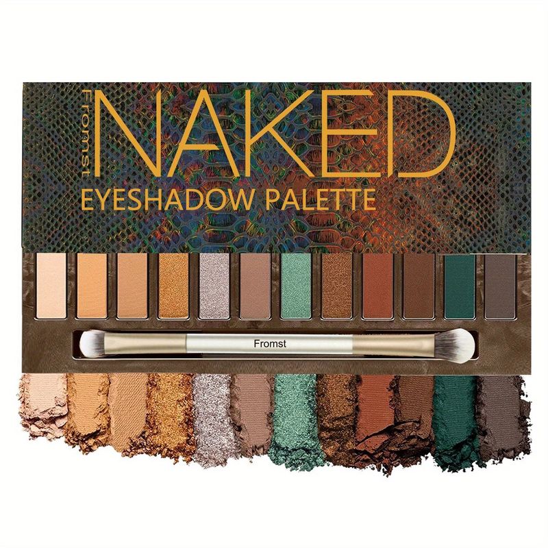 Twelve-color Eyeshadow Tray European And American Matte Bright Ground Color Smoked Pearlescent Fine Flash A Tray Multi-purpose Eyeshadow_voghion.com