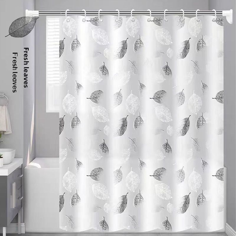 Blocking Bathroom Door Shower Curtain Fabric Waterproof Mildewproof_voghion.com
