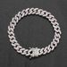 8mm Three Chain Copper Micro Pave Zircon Cuban Women's Hip Hop Bracelet_voghion.com