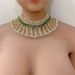 Diamond studded necklaces sell well with multiple rows of crystal green necklaces, collarbones, rhinestones, clothing_voghion.com