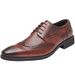 Euro Step Top Layer Rindsleder Handgefertigte neue Brogue Carved Business Formal Leder Herren Spitzschuh Jugend Derby Schuhe Trendy_voghion.com