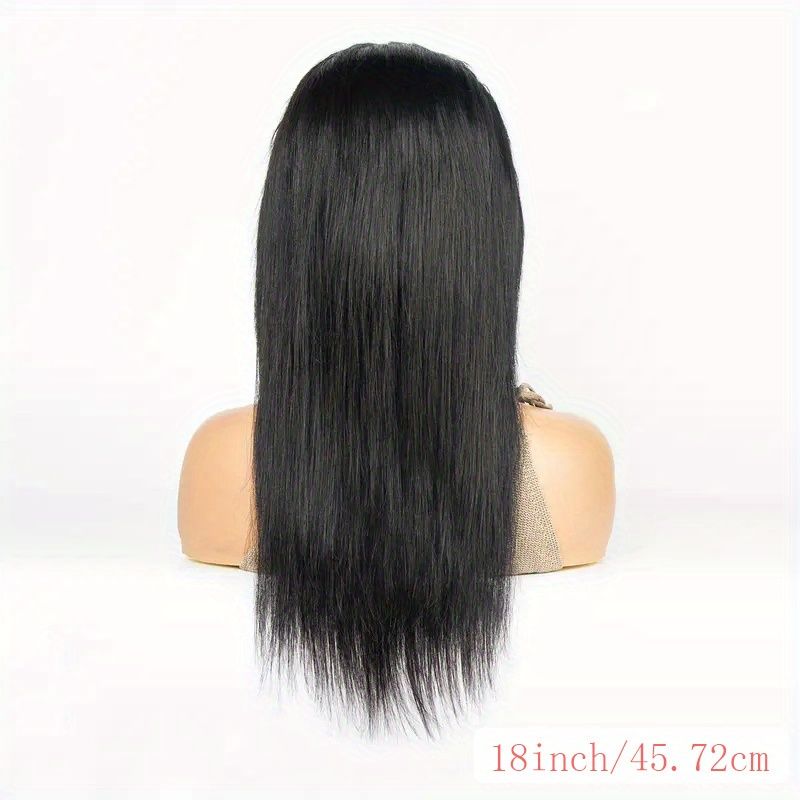 Gerade Lace-Front-Perücken, Echthaar, vorgezupft, 13 x 4 Lace-Frontal-Perücken, Echthaar mit Babyhaar, 180 % Dichte, Echthaar-Perücken für Frauen, natürliche Farbe_voghion.com