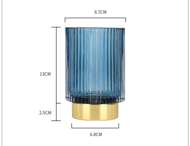 Nordic Light Luxury Thickened Glass Makeup Brush Bucket Desktop Office Pen Holder Western Cuisine Chopsticks Storage Box Storage Can Cup_voghion.com