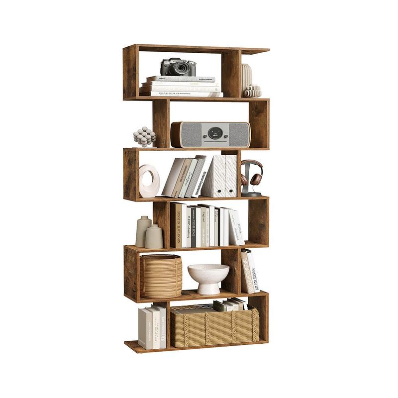 Bücherregale, 6-stöckiges Bücherregal, Raumteiler, Würfelförmiges Ausstellungsregal, Freistehendes Lagerregal, Moderner Stil, Für Wohnzimmer, Schlafzimmer, Büro_voghion.com