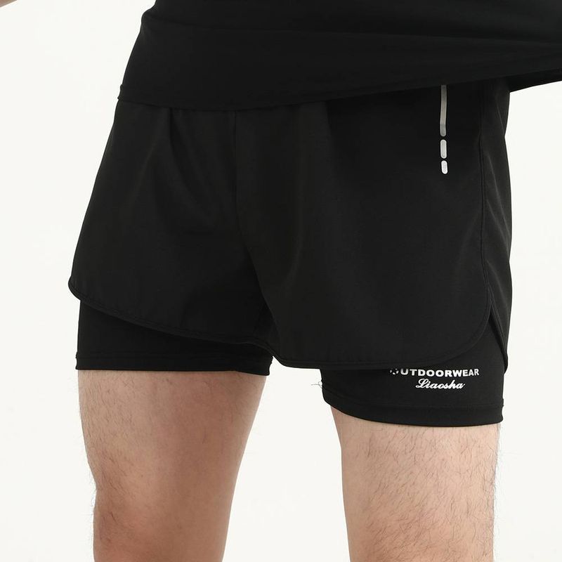 Mesh Sleeved Men's Swimsuit Set, Split Long-sleeved Sun-protective Quick-drying Adult Large-sized Swimming Training Set_voghion.com
