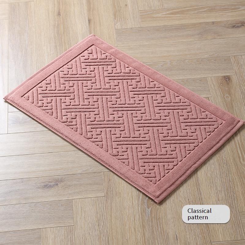 Cotton Bath Mat - Ultra Absorbent & Lint-Free, Machine Washable, Minimalist Luxury For Bathroom & Home Decor​_voghion.com