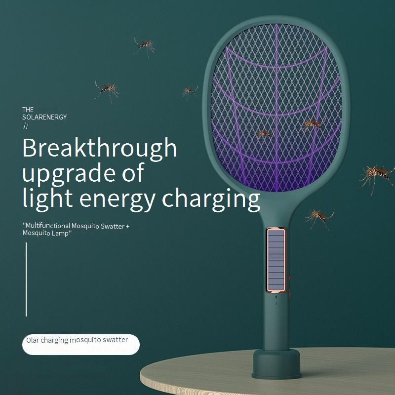 Güneş Enerjili Sivrisinek Öldürücü - 2'si 1 Arada Elektrikli Sineklik ve UV Işık Tuzağı (Çevre Dostu, Şarj Edilebilir, İç/Dış Mekan Kullanımı)_voghion.com