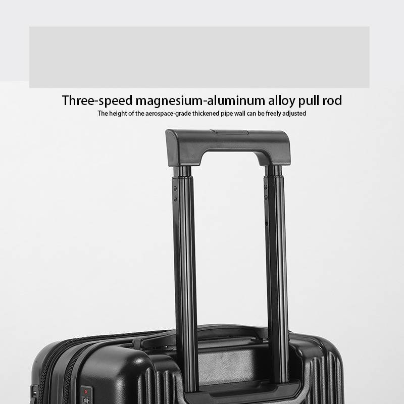 Valise à ouverture frontale de grande capacité avec couvercle à ouverture latérale, valise à roulettes multifonctionnelle et résistante à l'usure pour voyages d'affaires, boîte à mot de passe_voghion.com