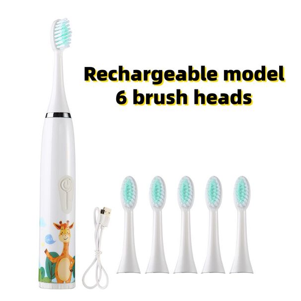 Nieuwe elektrische kindertandenborstel, volledig automatische oplaadbare kindertandenborstel, tandenreiniging en -bescherming, waterdichte babytandenborstel A1_voghion.com