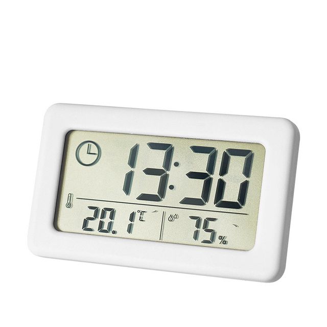 LED Digital Alarm Clock Temperature Calendar Snooze Backlight Clock Electronic Desktop Clocks Battery Alarm Home Travel Clock_voghion.com