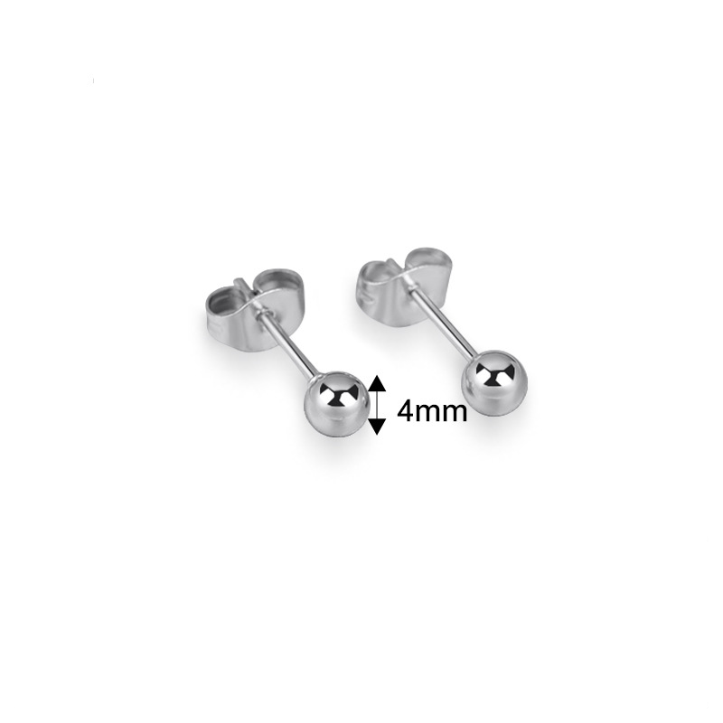 Orecchini a forma di fagiolo rotondi personalizzati, aghi per le orecchie 2 8mm in acciaio inossidabile elettroplaccato per donne e uomini, acciaio al titanio_voghion.com