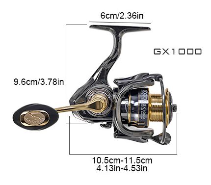 GX Metal Arm & Spool Spinning Reel para pesca marítima - Lure Fishing Tackle_voghion.com