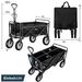 Klappbarer All Terrain Bollerwagen, Faltbarer Gartenwagen Mit Mesh-Getränkehalter, Verstellbaren Griffen_voghion.com