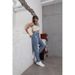 Women's Clothing Street Straight Pants Ripped Thin Light Blue Pants_voghion.com
