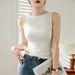 Women's Clothing Cotton Wide Shoulder Strap Sleeveless Vest For Women To Wear Outside Suspenders Tight Inner Wear_voghion.com