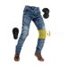 Motorcycle Kevlar Riding Pants With Dual Zippers, Stretch Denim Jeans For Men & Women, Slim Fit, All-Season Protection For Bike & Racing_voghion.com